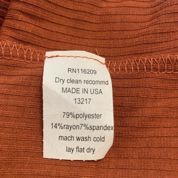 Velvet Torch Cognac Ribbed Wide Leg Palazzo Pants - Picture 6 of 7